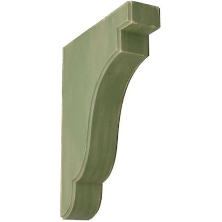Ekena Millwork 1 3/4"W x 7 1/4"D x 9 1/2"H Bedford Wood Vintage Decor Bracket, Restoration Green BKTWD02X07X10BEGR